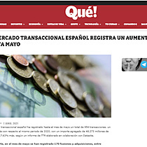 Mercado transaccional registra un aumento del 13% hasta mayo